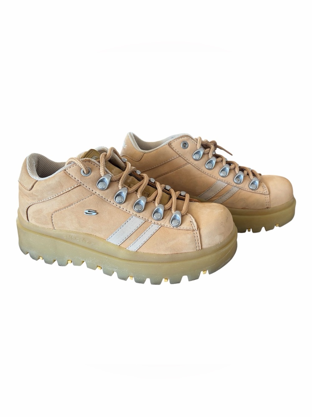 Vtg Suede Skechers Jammers 90” Chunky Platforms Sneakers Size 8